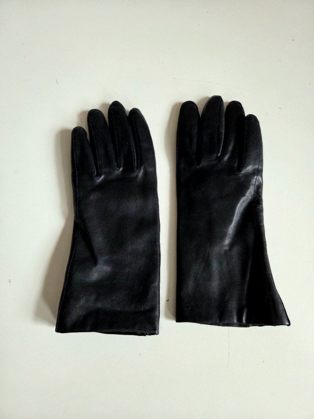 Dark Navy Leather Gloves - Picture 2 of 4